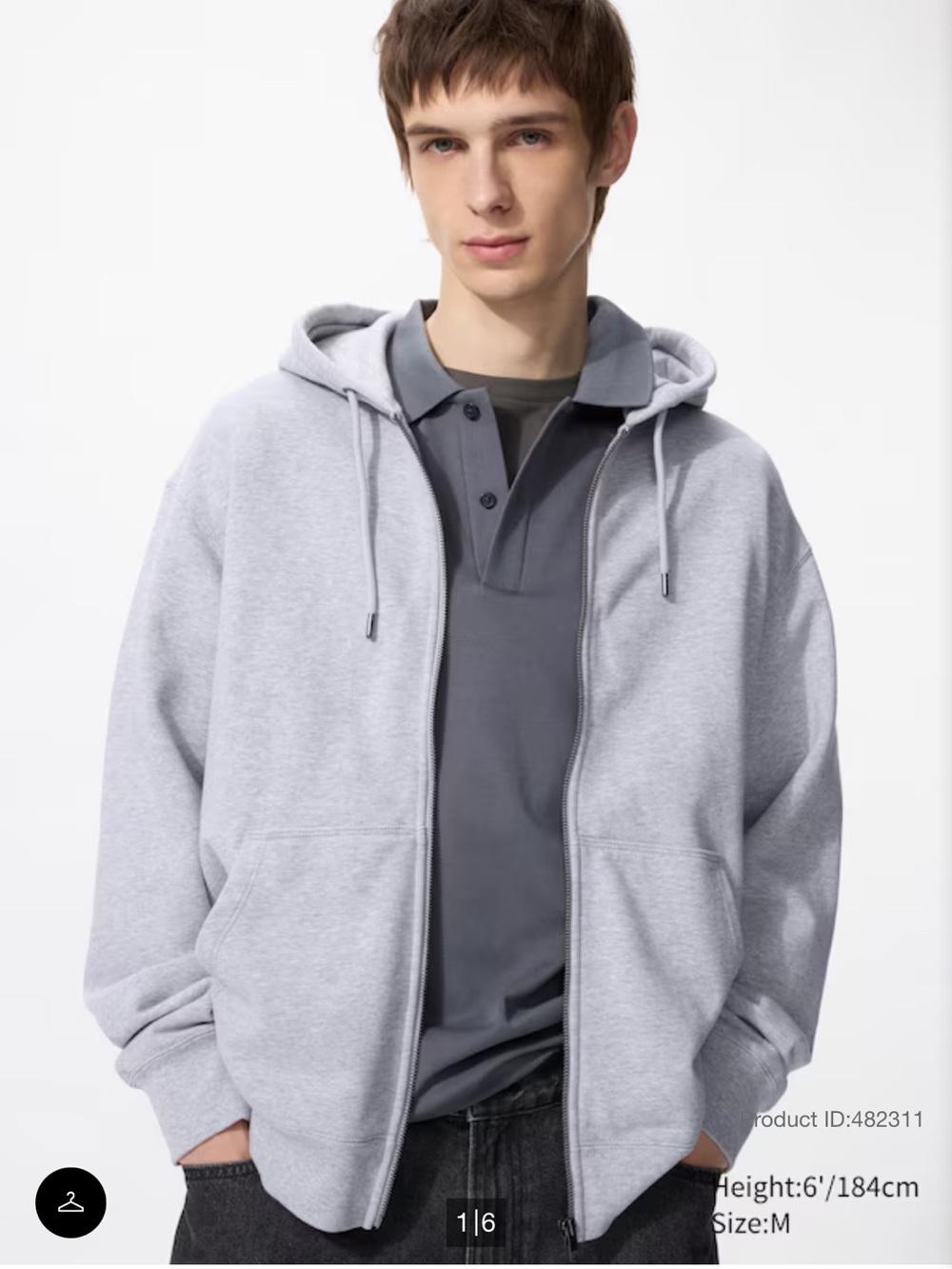 Uniqlo Men Sweat Full-Zip Hoodie NWT